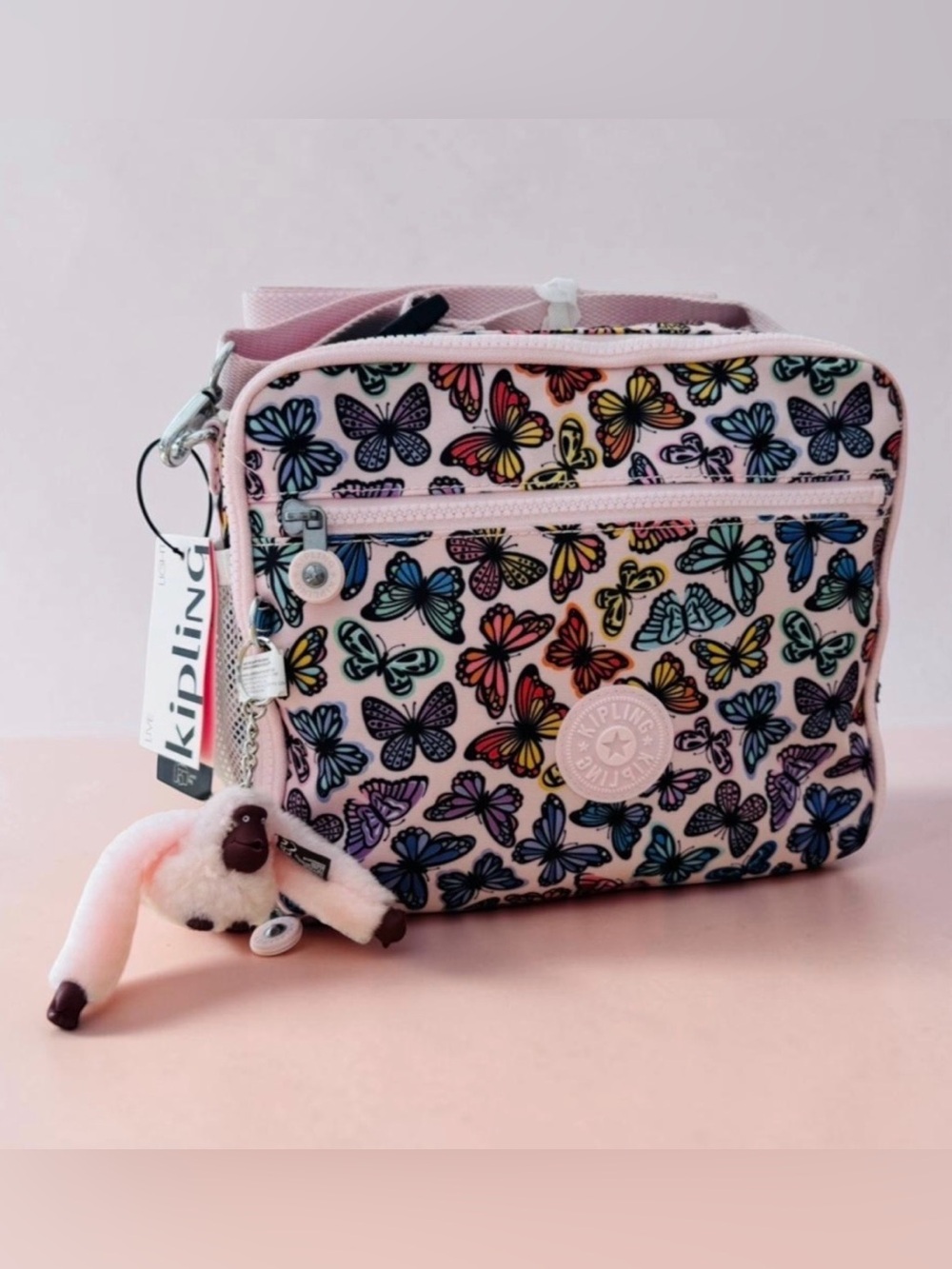 KIPLING ERMY Insulated Food Lunch Bag Butterfly Days